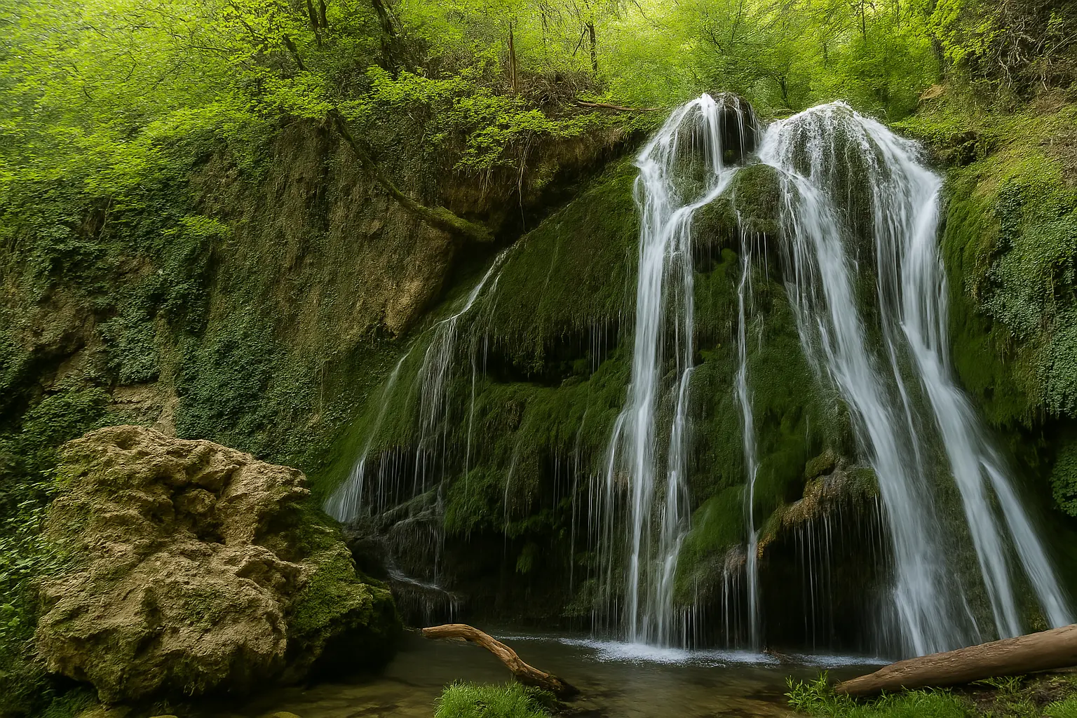 آبشار بارانکوه در جنگل شصت کلا
