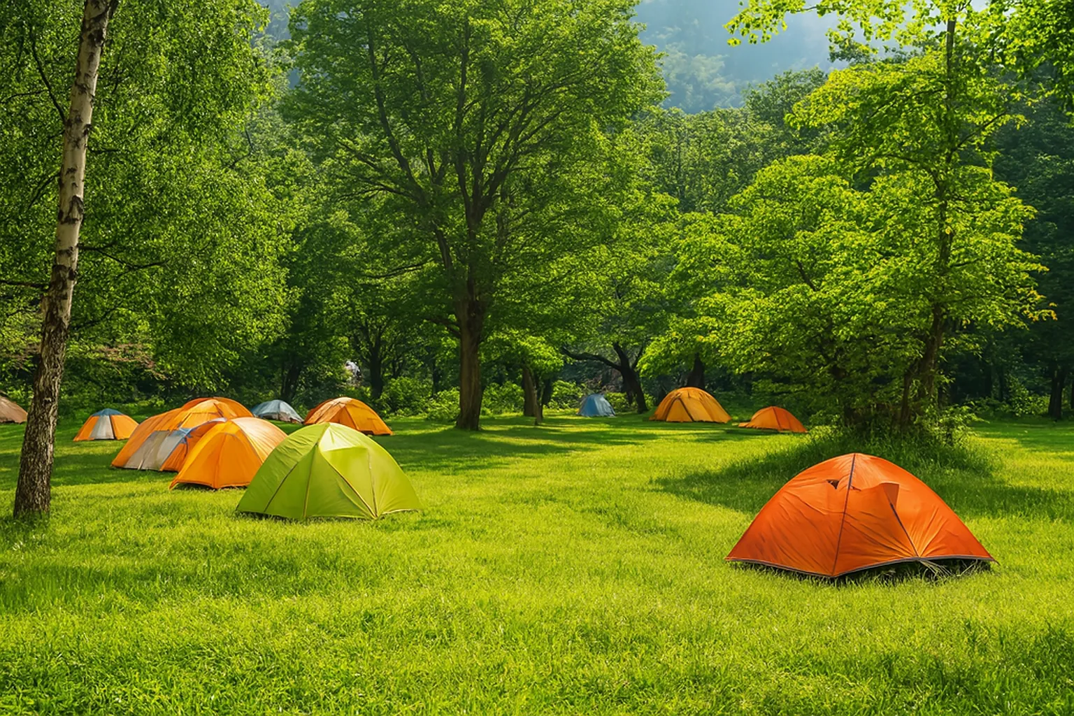 کمپینگ در جنگل محفوظ